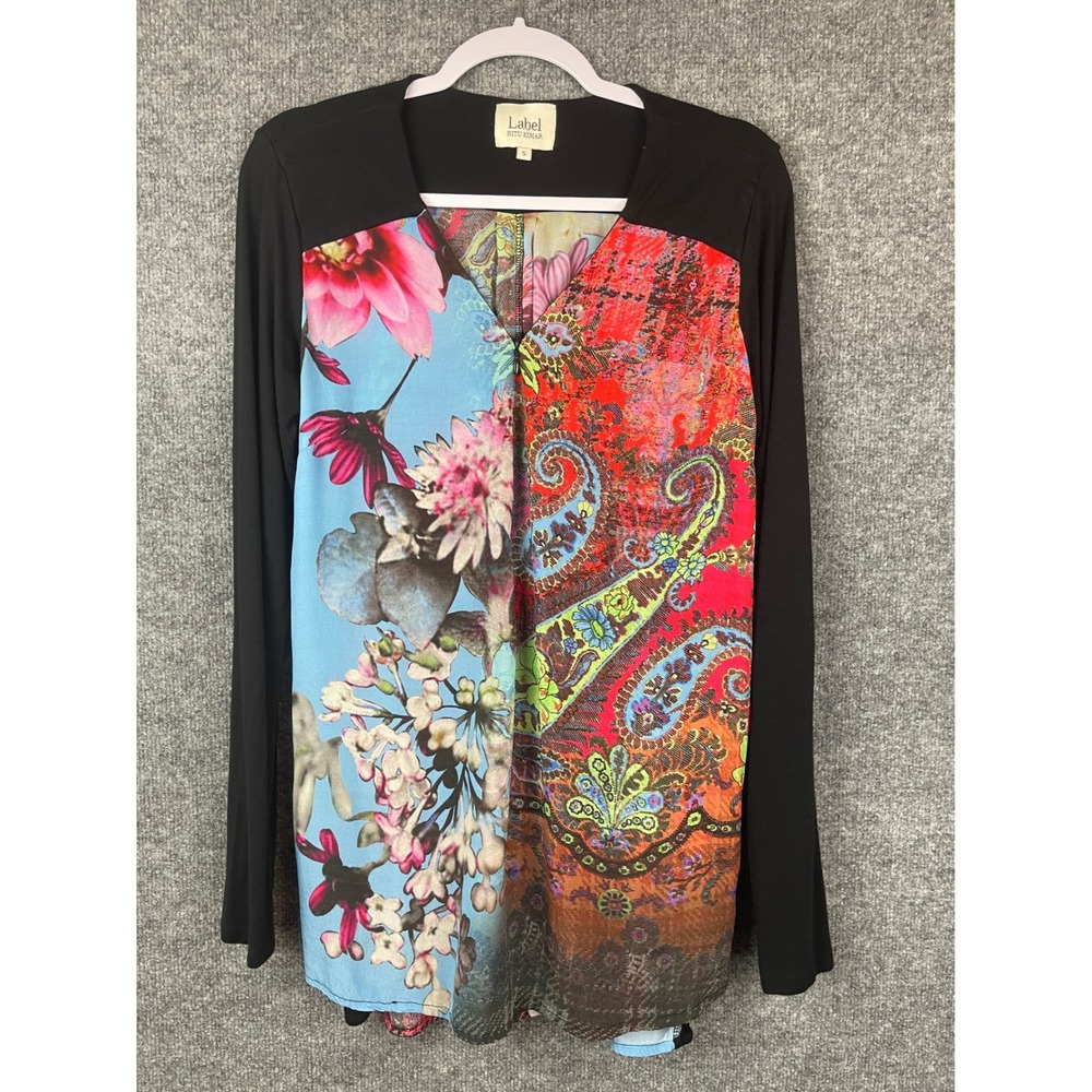 Label Ritu Kumar Tunic Top Womens S Multicolor Excellent Mixed Media Floral